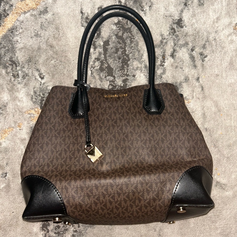 Michael Kors Black and Brown Satchel